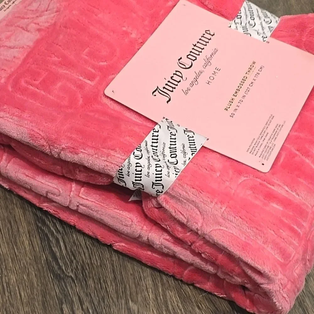 Juicy Couture Juicy‎ Embossed Plush Throw Blanket